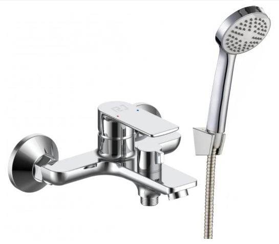 Змішувач для ванни RJ ARA, з душовим гарнітуром, хром